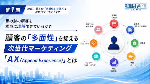 通販通信ECMO「顧客の『多面性』を捉える次世代マーケティング『AX(Append Experience)』とは」